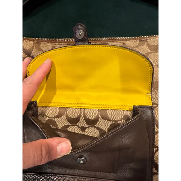 Coach Signature Canvas & Embossed Leather Shoulder Bag F32081 - Picture 3 of 6